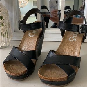 San Edelman Circus Wedge Sandals